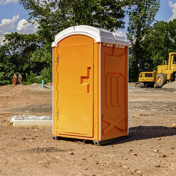 how often are the porta potties cleaned and serviced during a rental period in Tollette AR